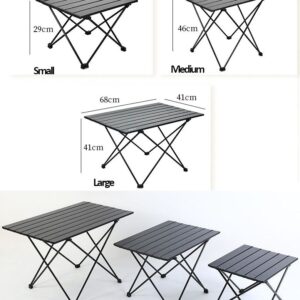 folding ultralight camping table (s, m, l)