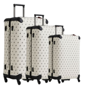 polo classic double pack luggage set of 3 white